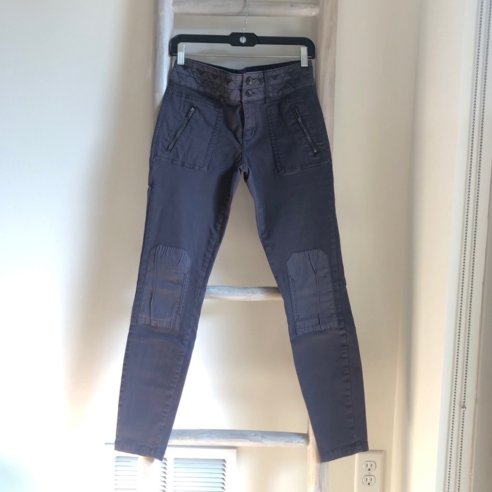 Anthropologie Pilcro Gray Moto Pants